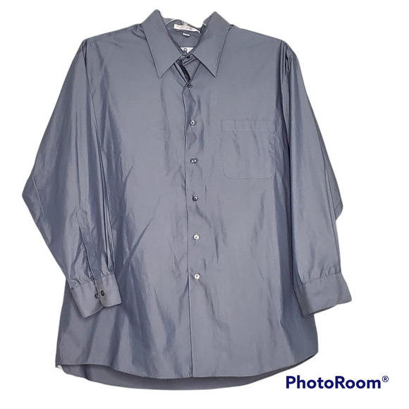 Etienne Aigner Other - Etienne Aigner Men's Gray Button Front Dress Shirt XL